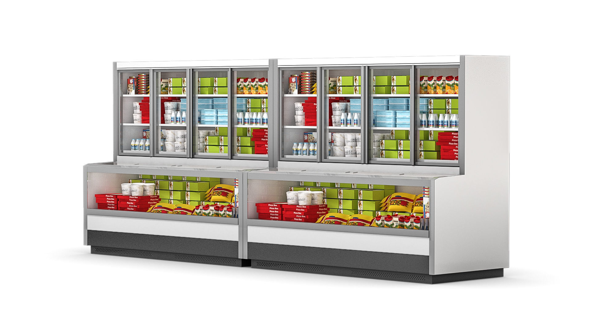 Supermarket Showcase JASON 250 3D model_1