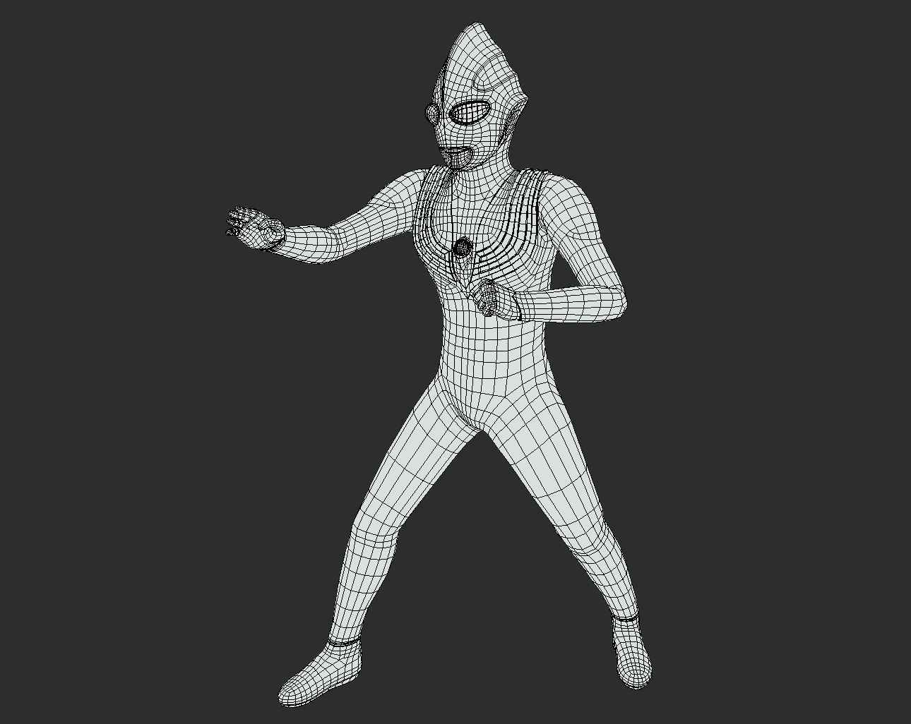 Ultraman Tiga 3d Model Low-poly 3D model_4