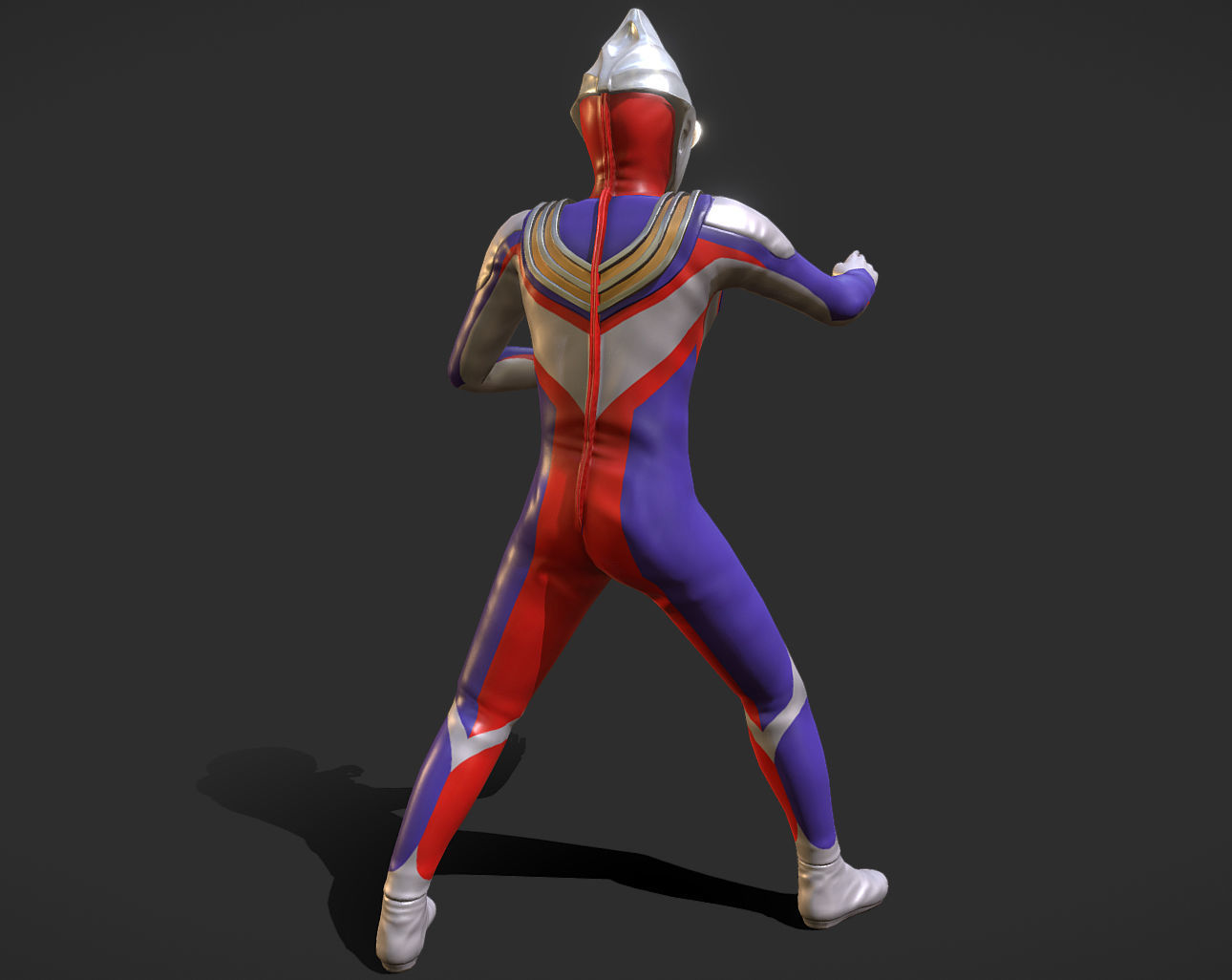 Ultraman Tiga 3d Model Low-poly 3D model_3