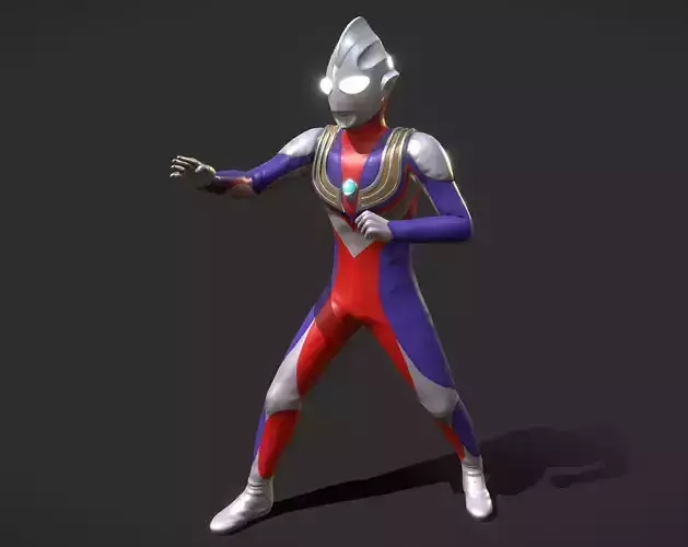 Ultraman Tiga 3d Model Low-poly 3D model