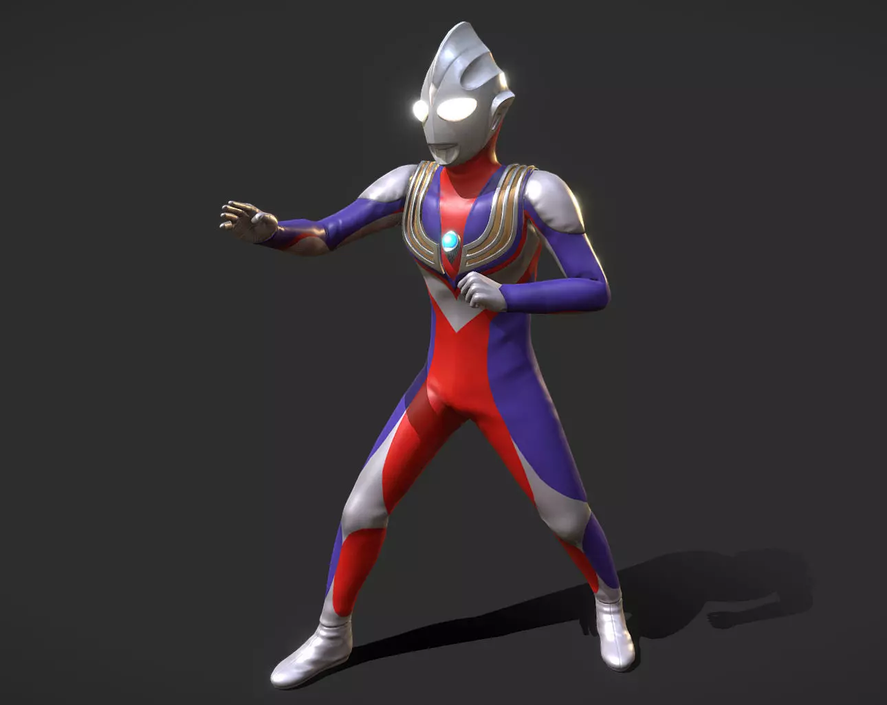 Ultraman Tiga 3d Model Low-poly 3D model_0