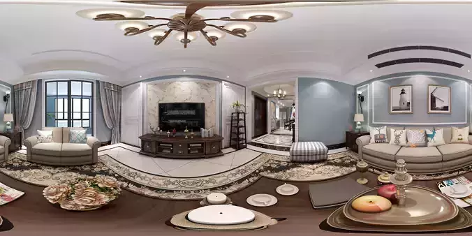 American style living room