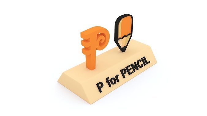 P for Pencil 3D print model