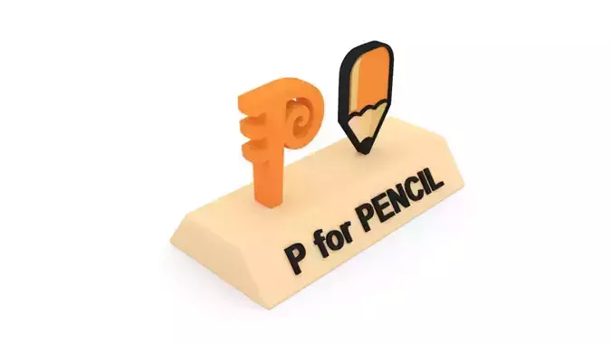 P for Pencil 3D print model