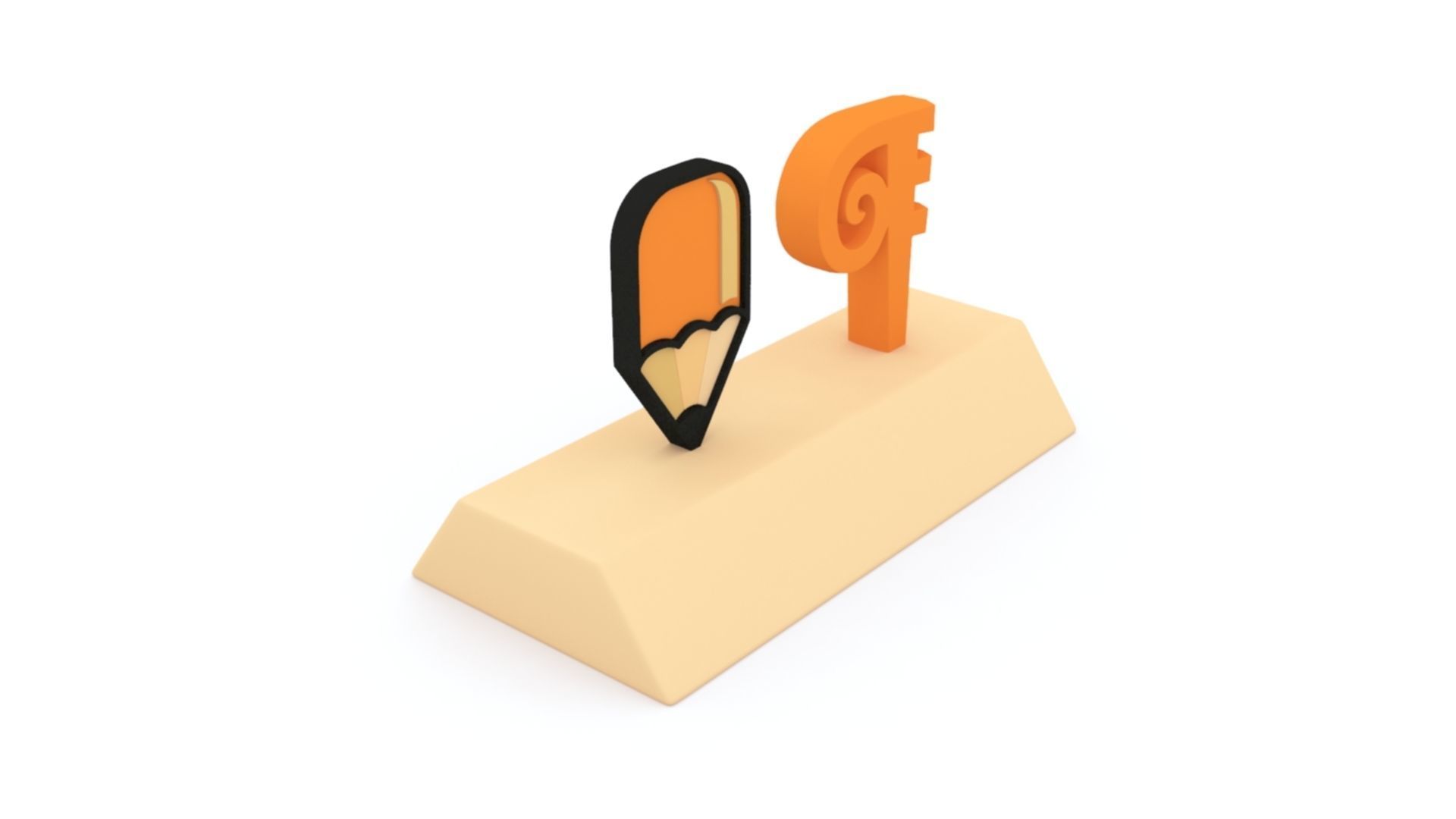 P for Pencil 3D print model_4