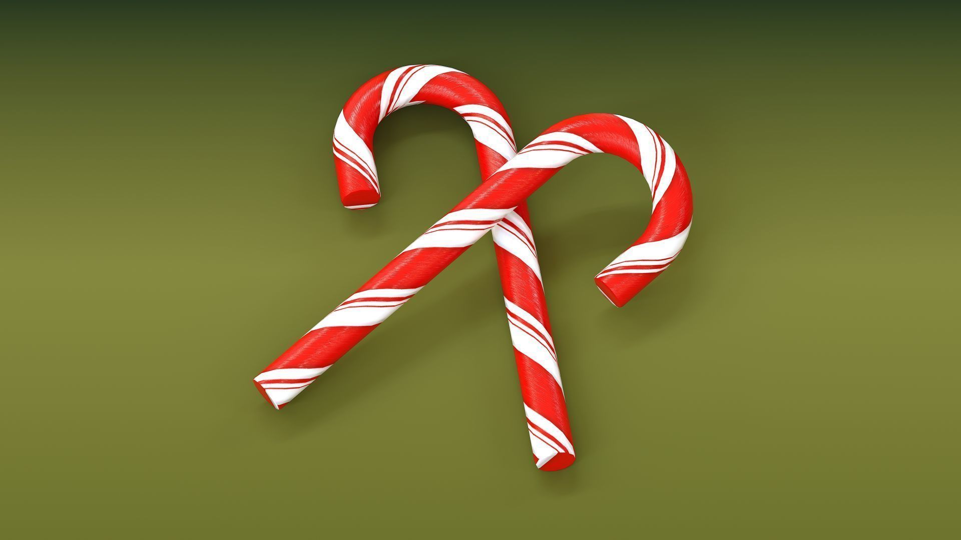 Christmas Set golden gift box 3D model_8