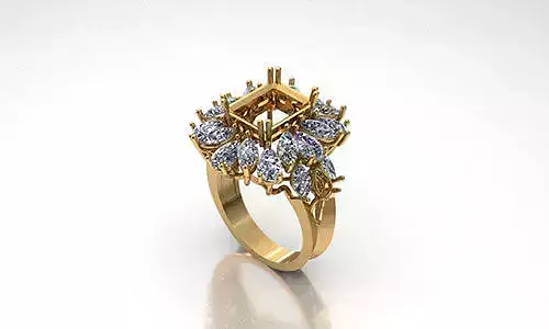 ring b gold engagement with diamonds