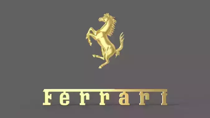 Ferrari logo 3D print model