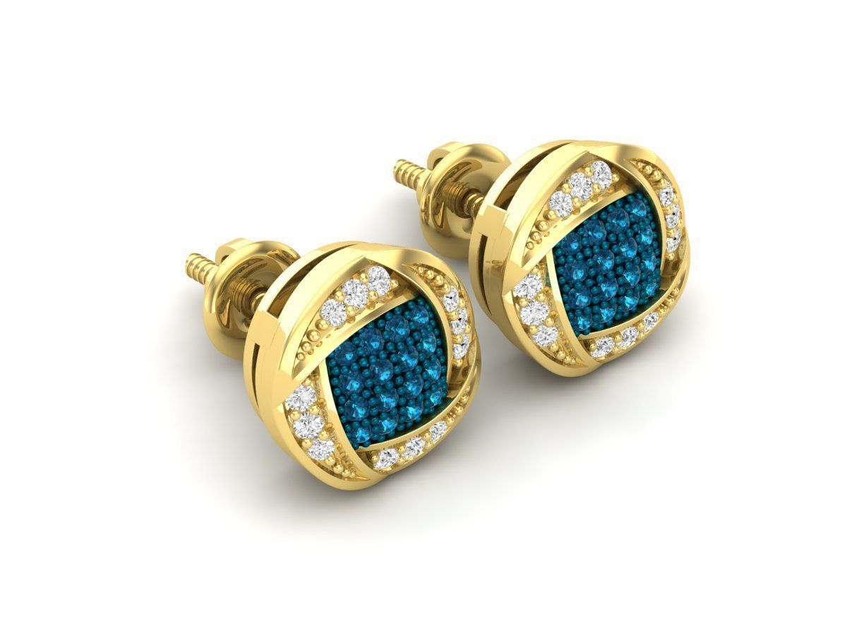 Diamond earrings for woman 3D print model_1