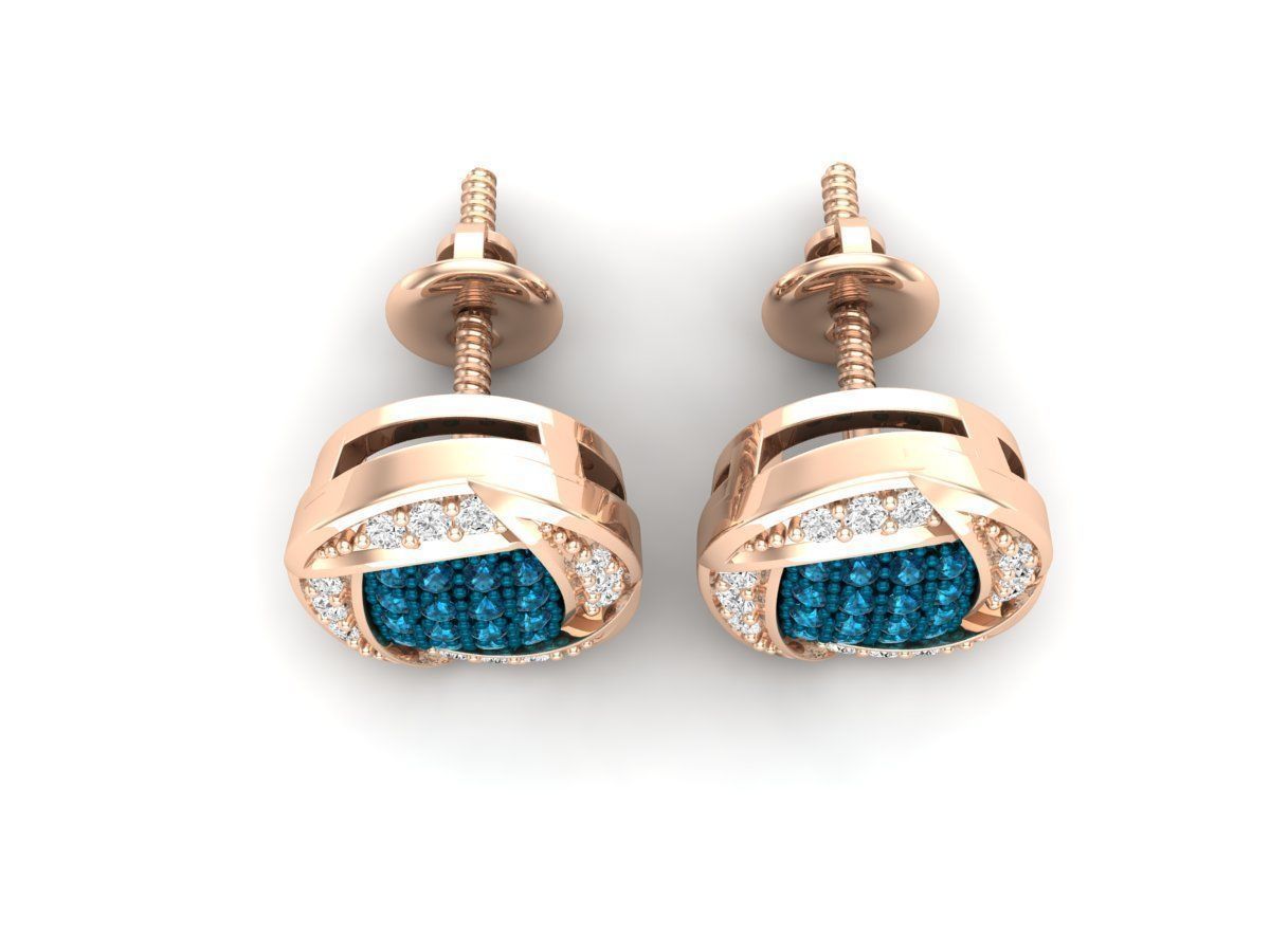 Diamond earrings for woman 3D print model_5