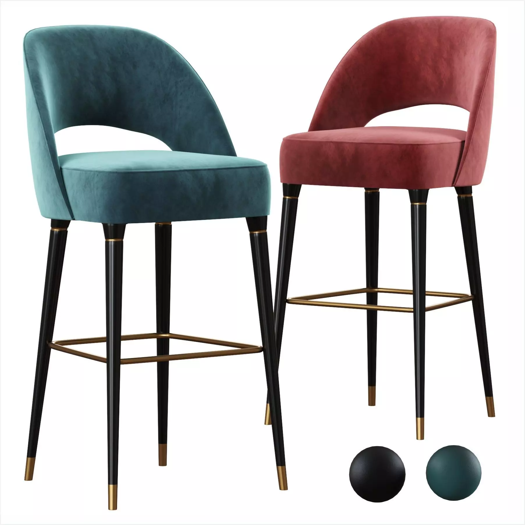 Essential Home Collins Bar Chair 3D model_0