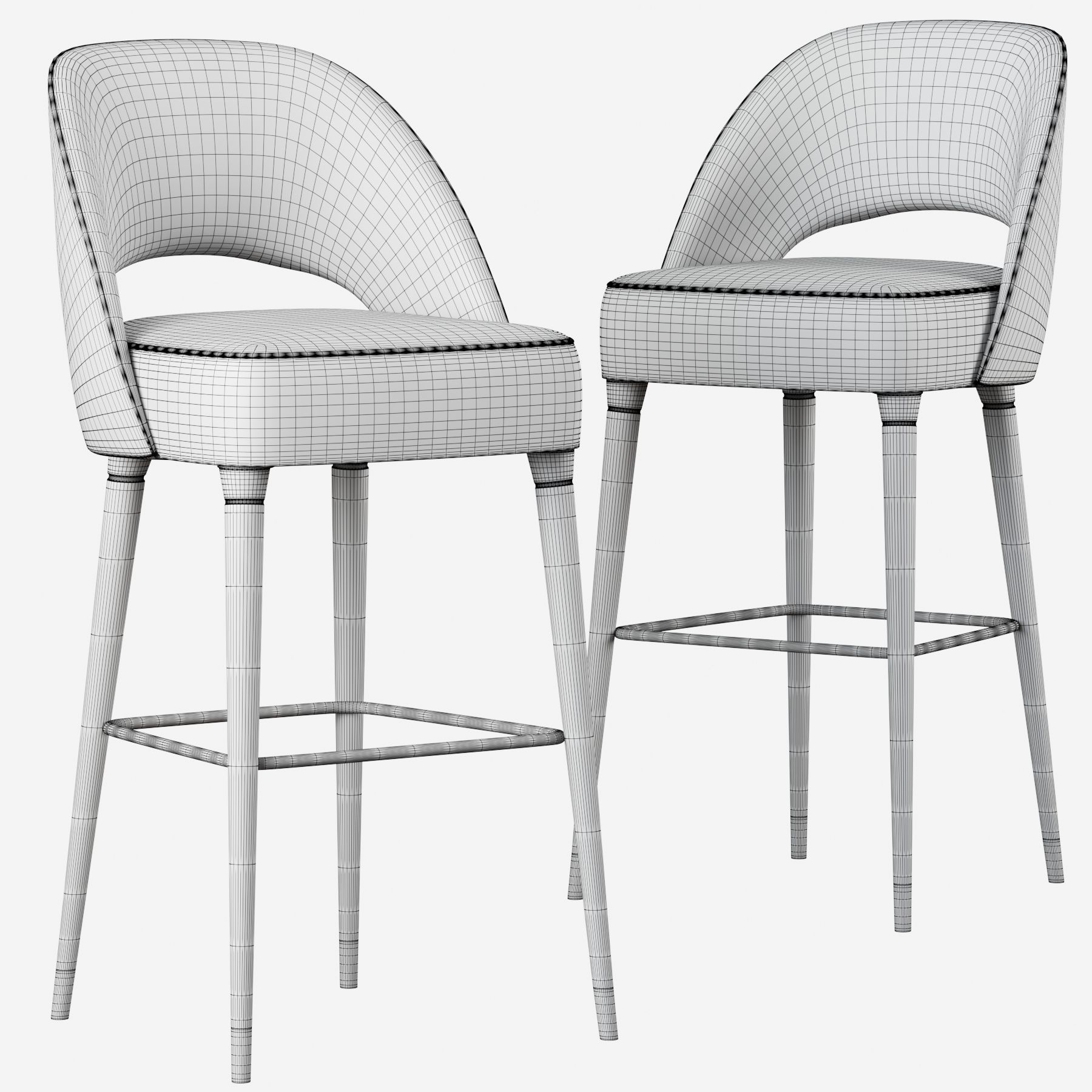 Essential Home Collins Bar Chair 3D model_3