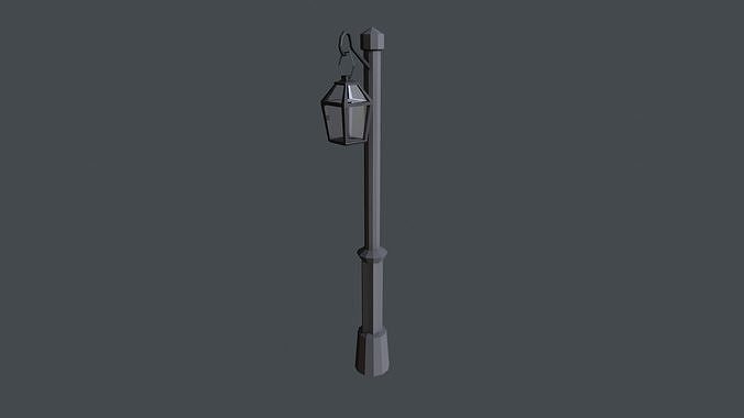 Lamp Model street Low-poly 3D model