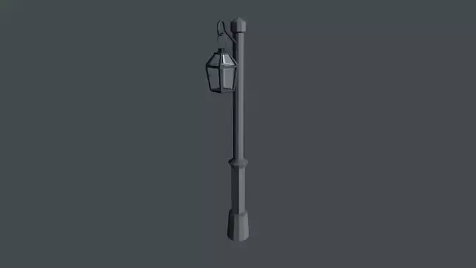 Lamp Model street Low-poly 3D model
