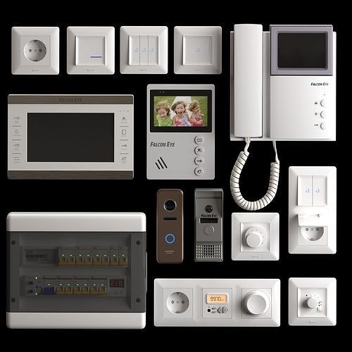 Falcon and Legrand Home Electronics Set 3D model