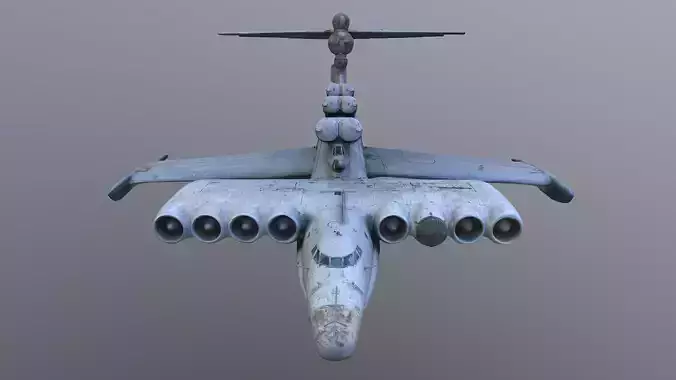 Caspian Sea Monster ekranoplan Lun Low poly Low-poly 3D model