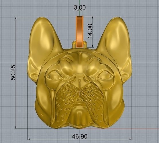 French Bulldog pendant  3D print model