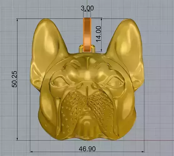 French Bulldog pendant  3D print model