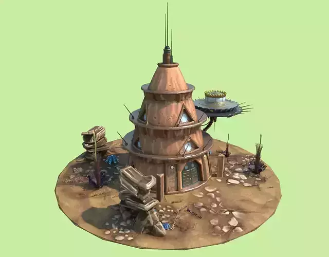 Stylized Alien House 