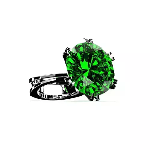  3D model Solitaire Round Cut EL Ring-CL