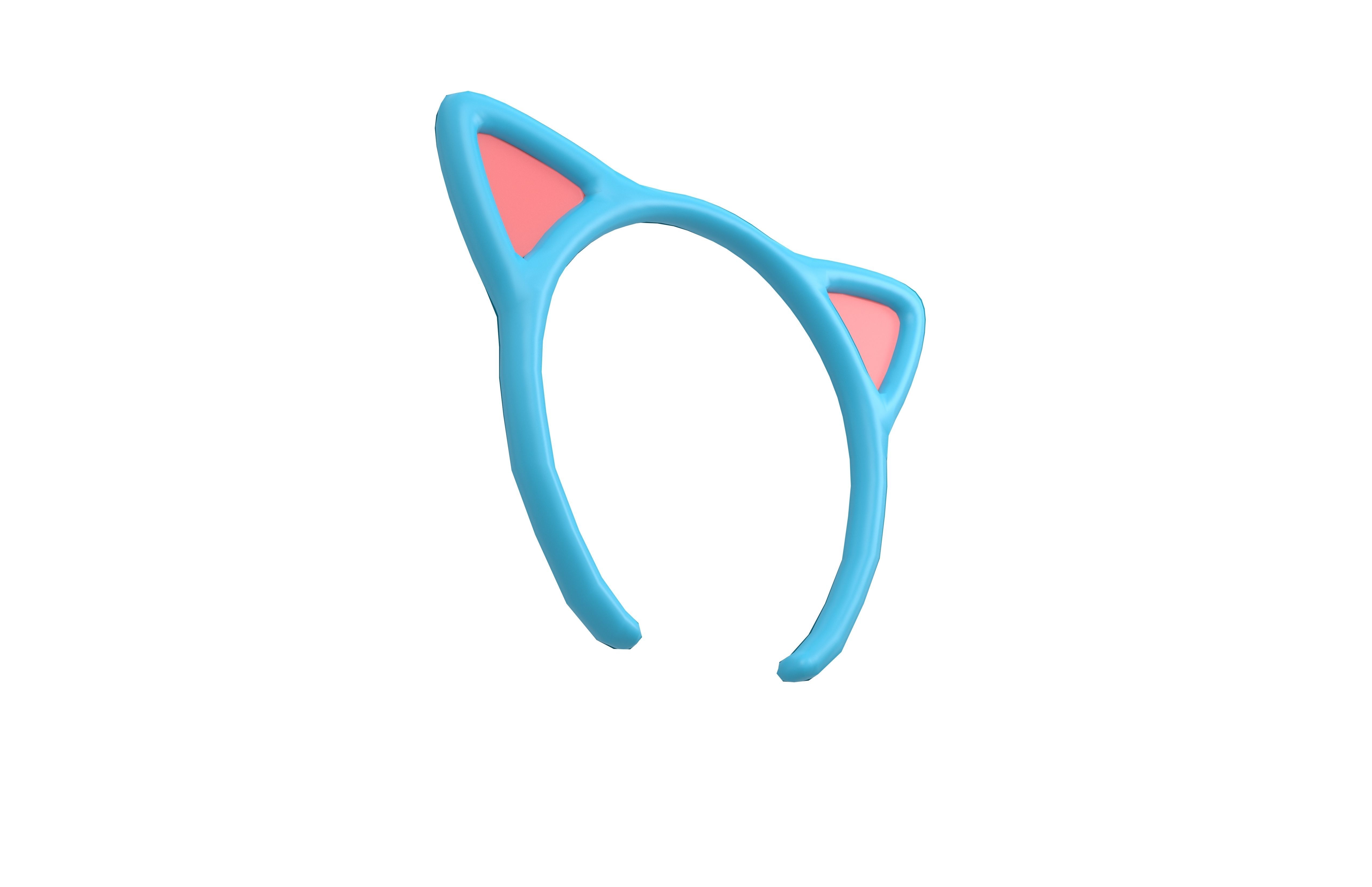 Cat Ear Headband v3 006 Low-poly 3D model_1
