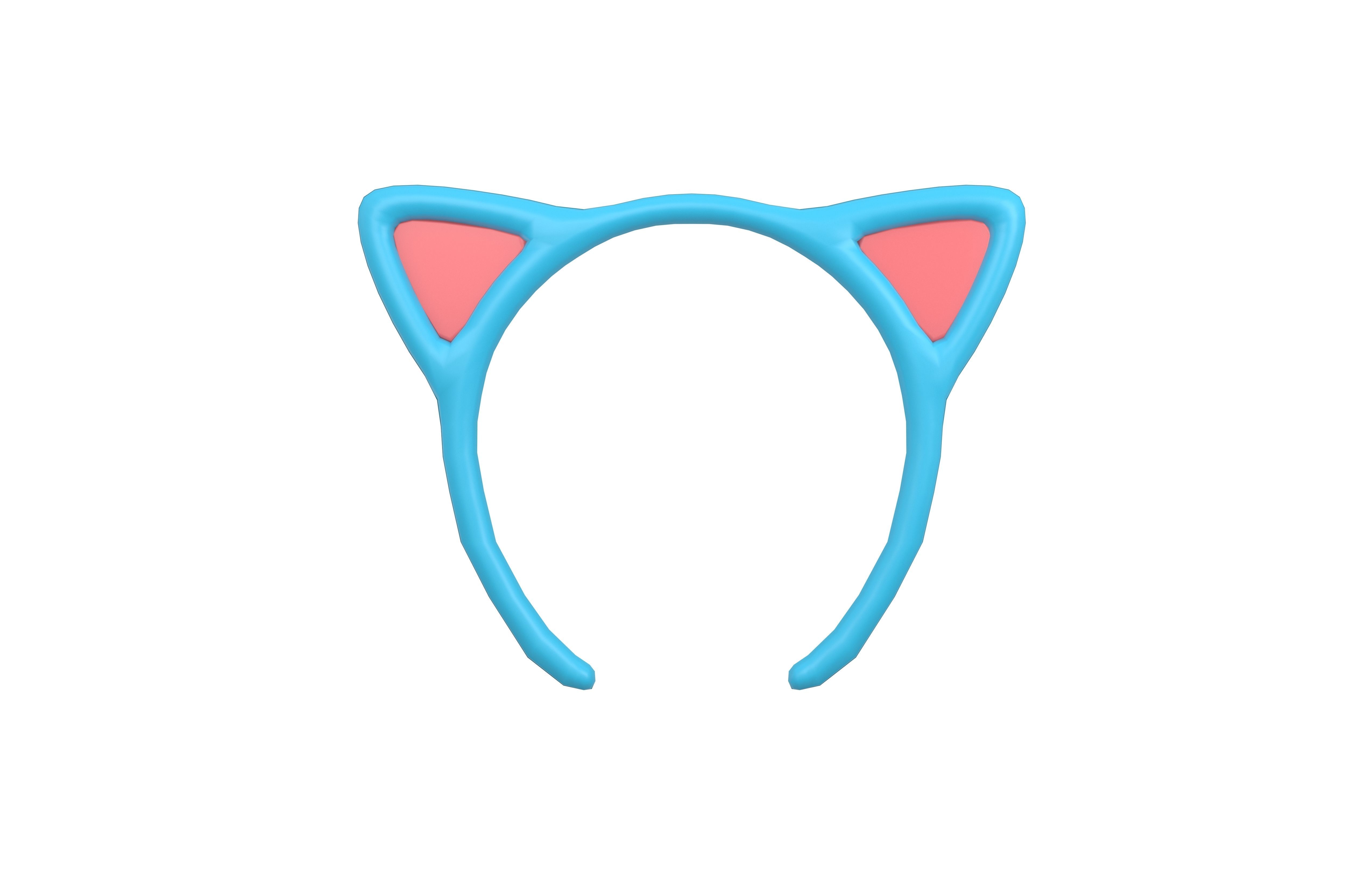 Cat Ear Headband v3 006 Low-poly 3D model_2