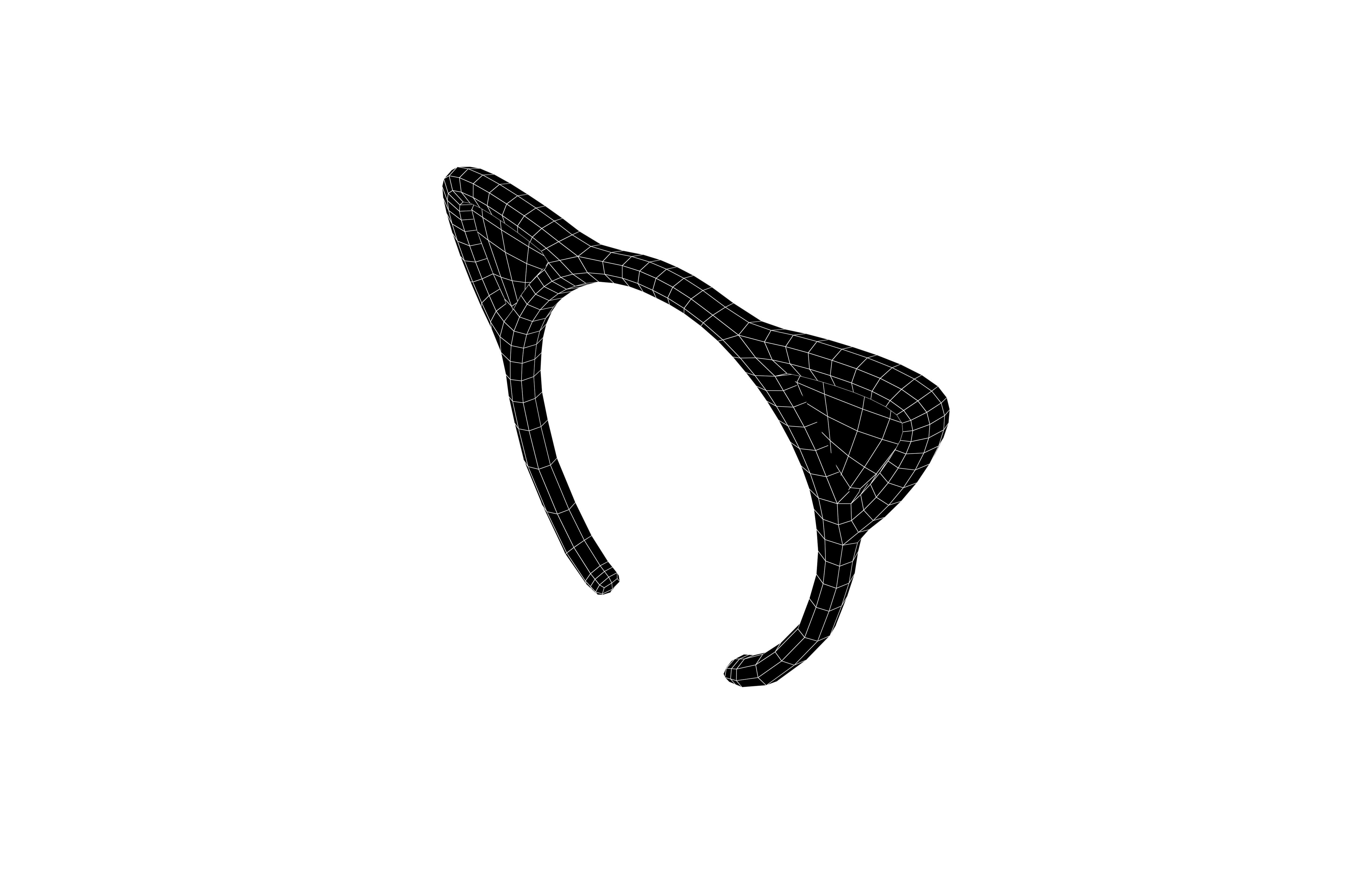 Cat Ear Headband v3 006 Low-poly 3D model_4