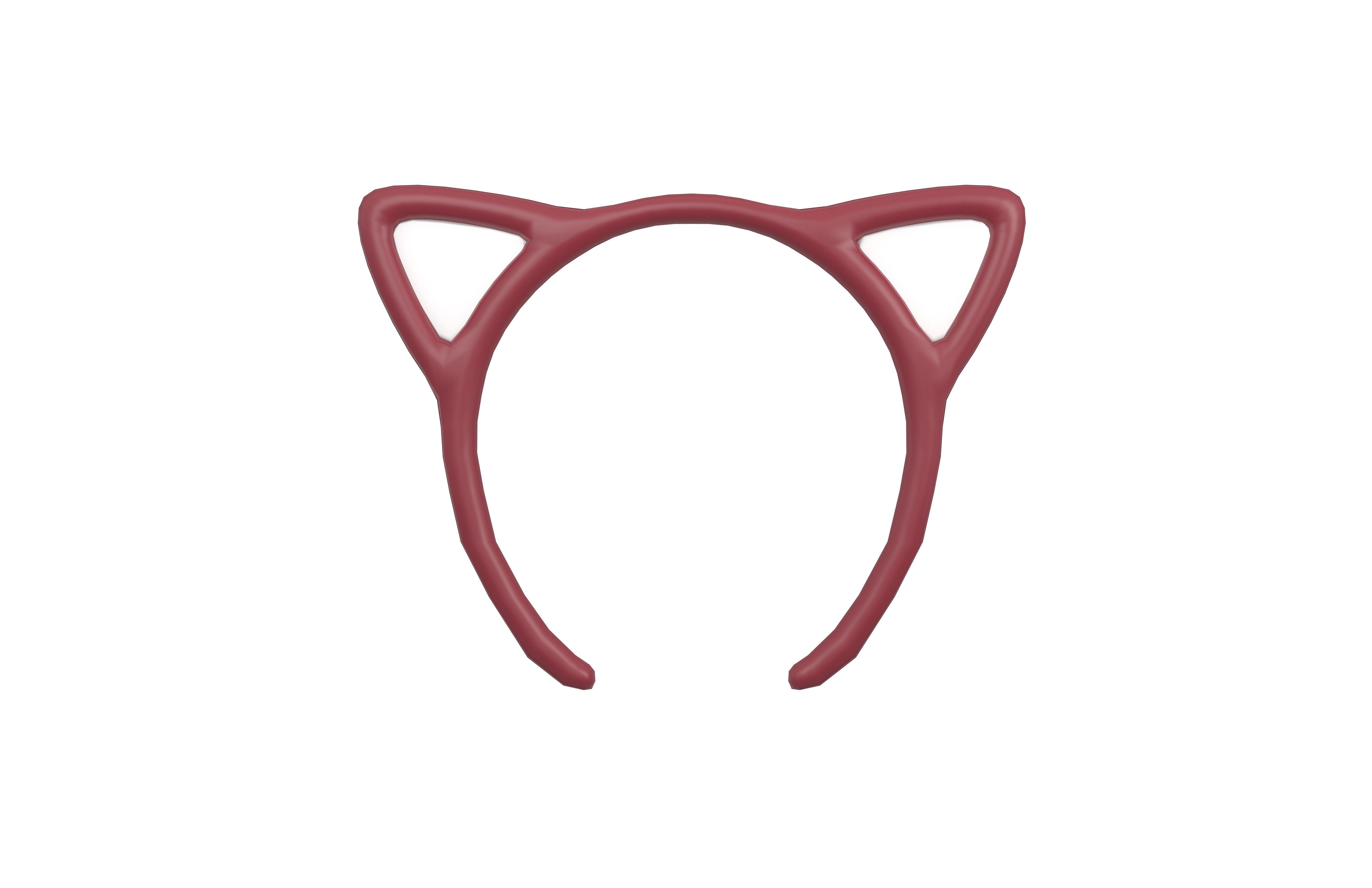 Cat Ear Headband v3 009 Low-poly 3D model_1