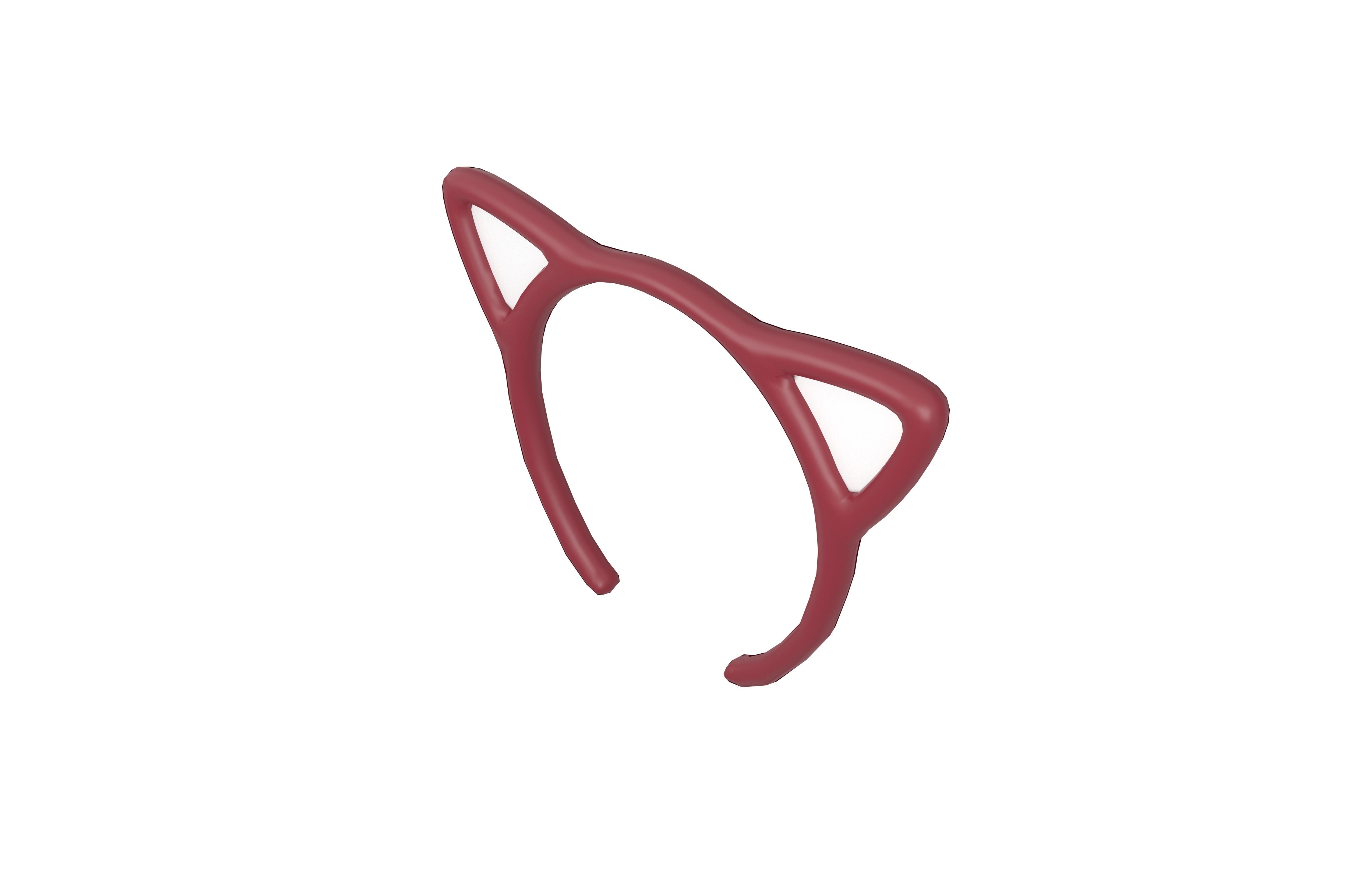 Cat Ear Headband v3 009 Low-poly 3D model_3