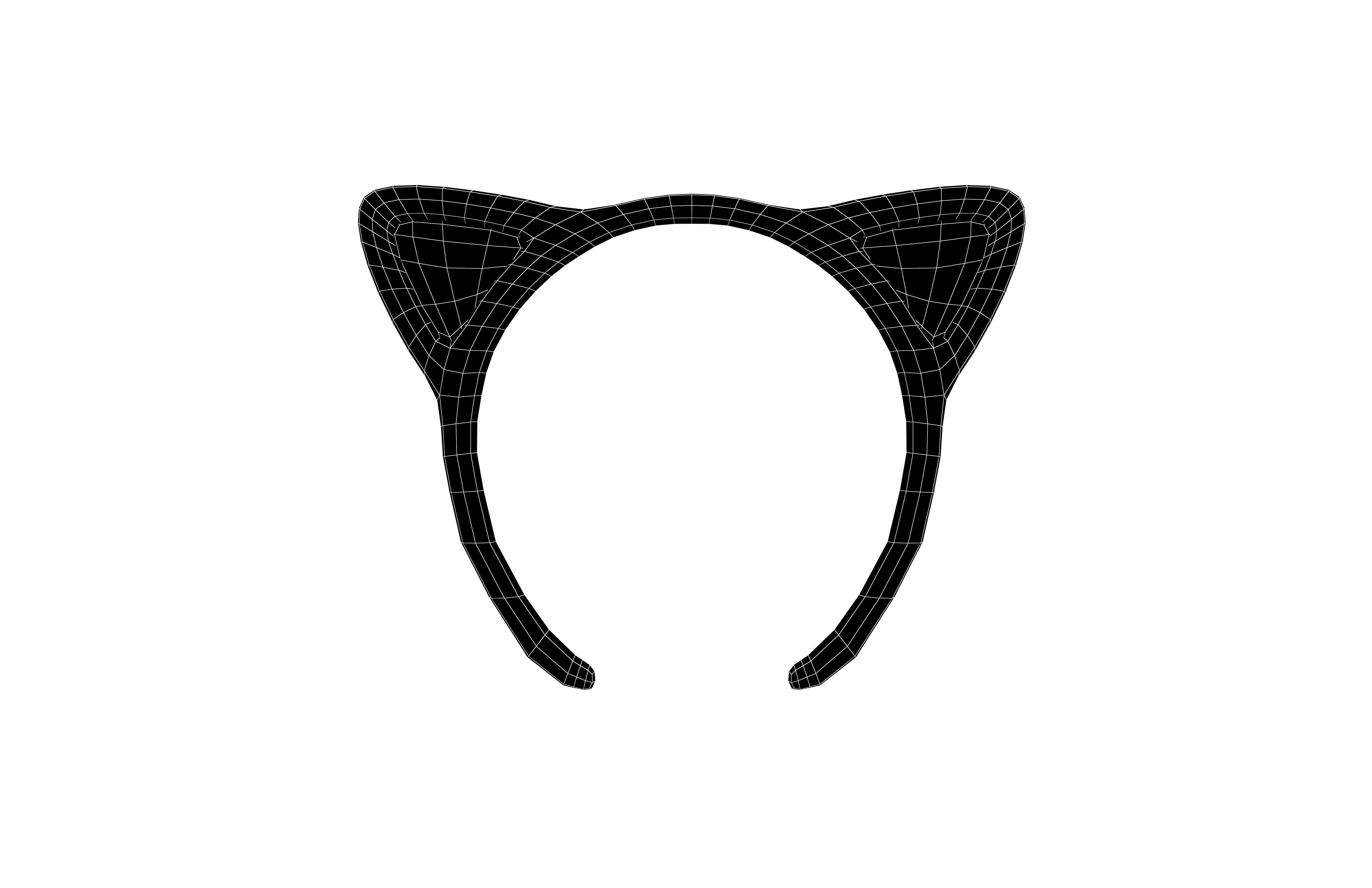 Cat Ear Headband v3 009 Low-poly 3D model_6