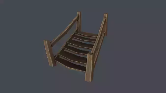 Stairs wooden ladder