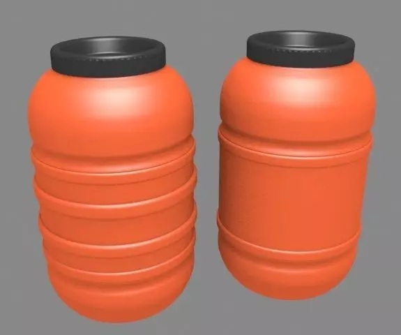 Plastic Barrel 3D model_0