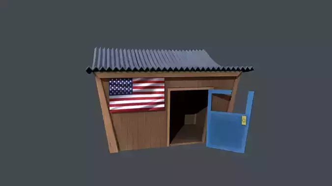 Store House Low-poly 3D model