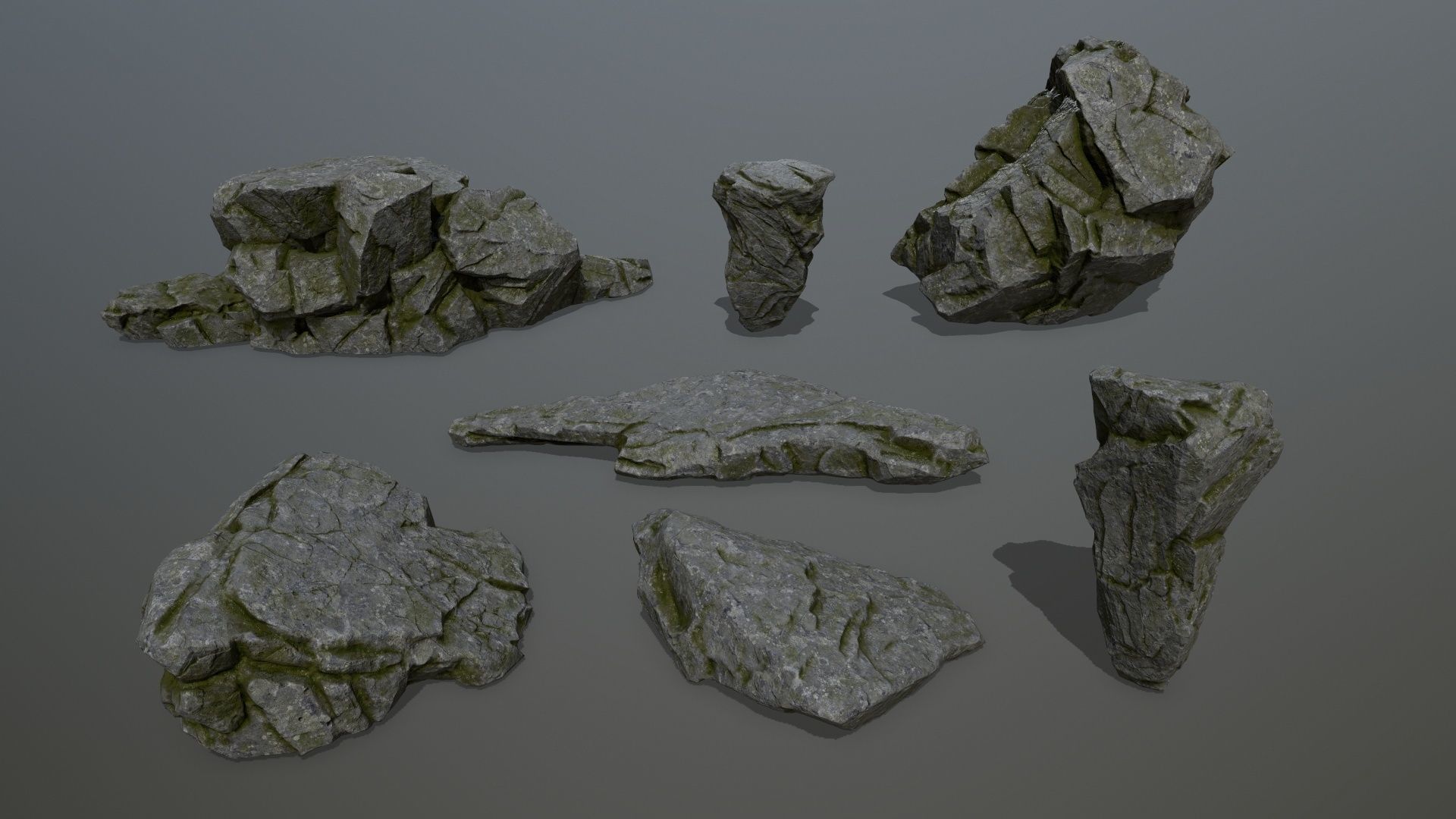 rocks rock Low-poly 3D model_1