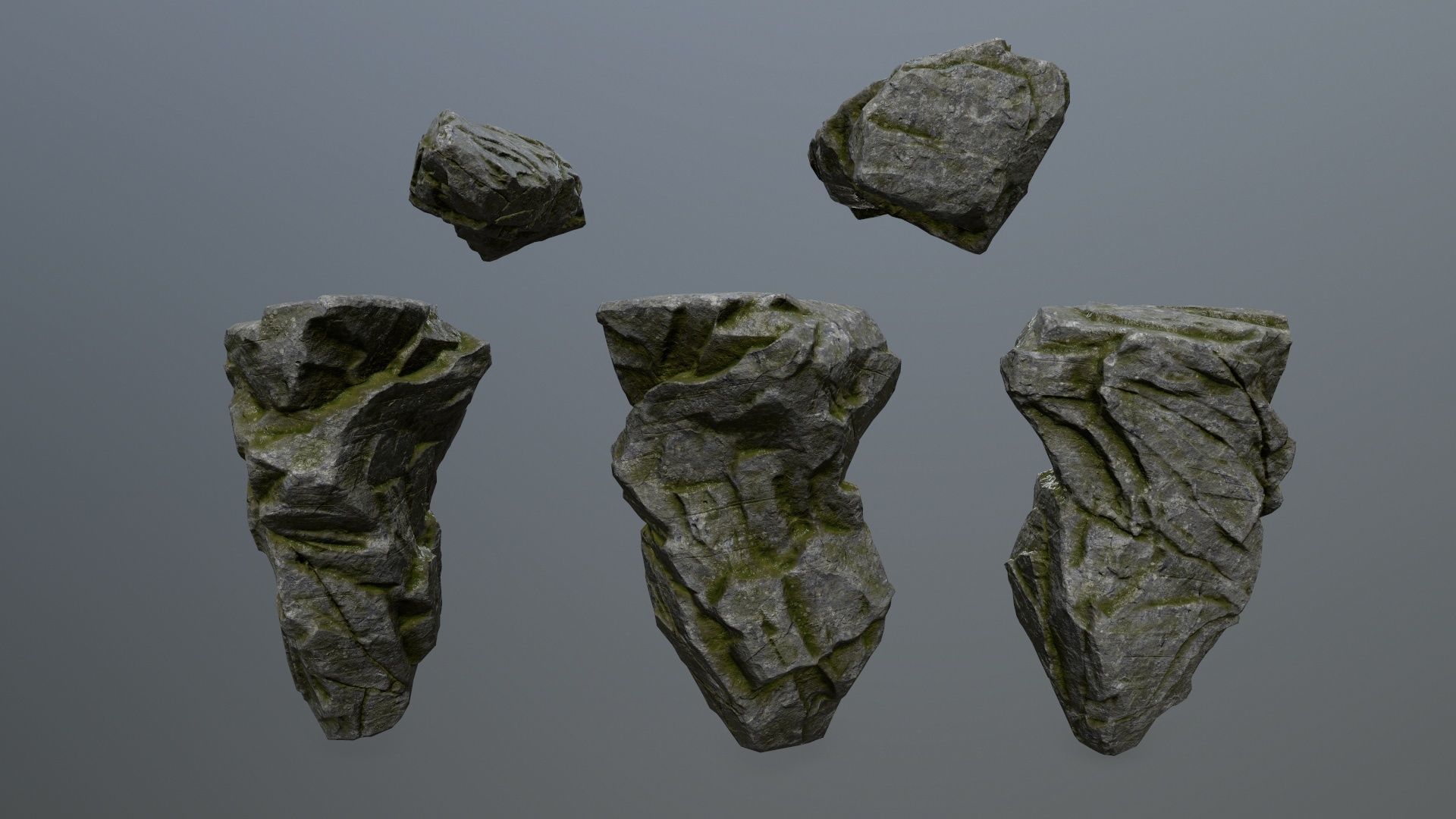 rocks rock Low-poly 3D model_14