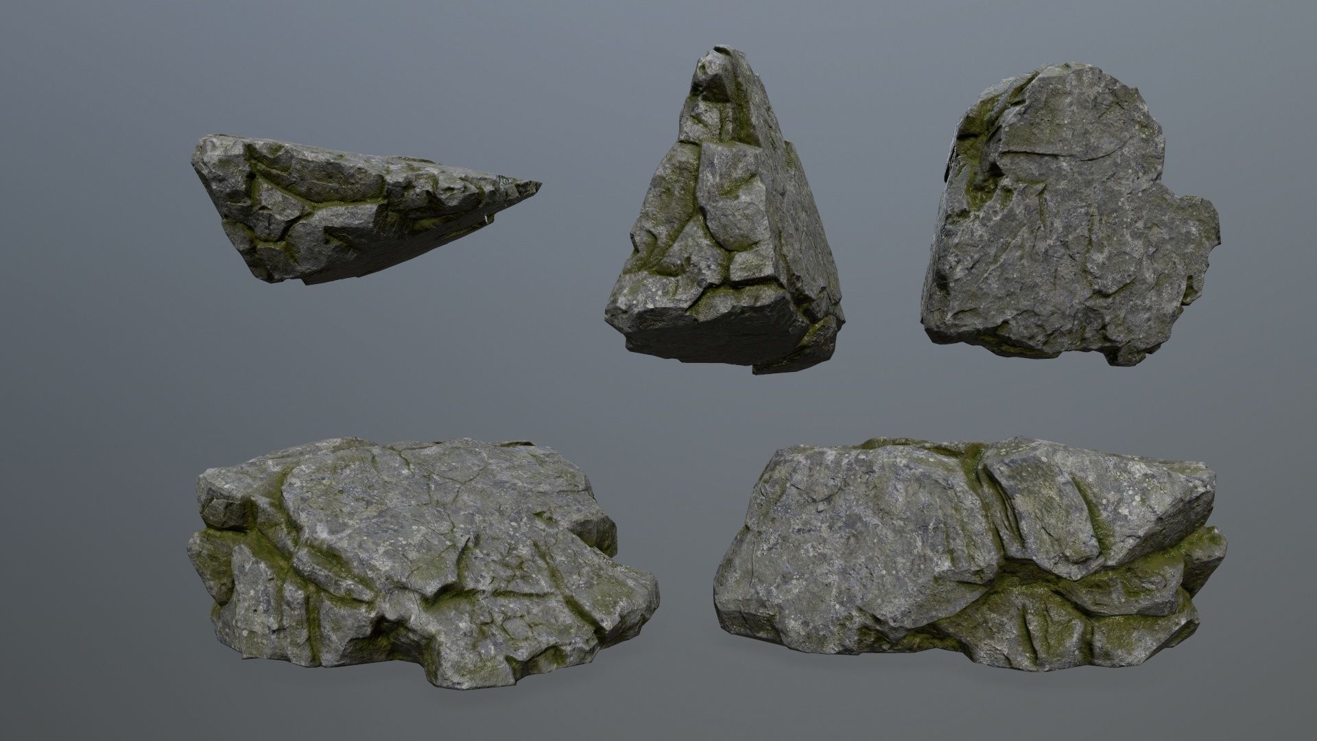 rocks rock Low-poly 3D model_12