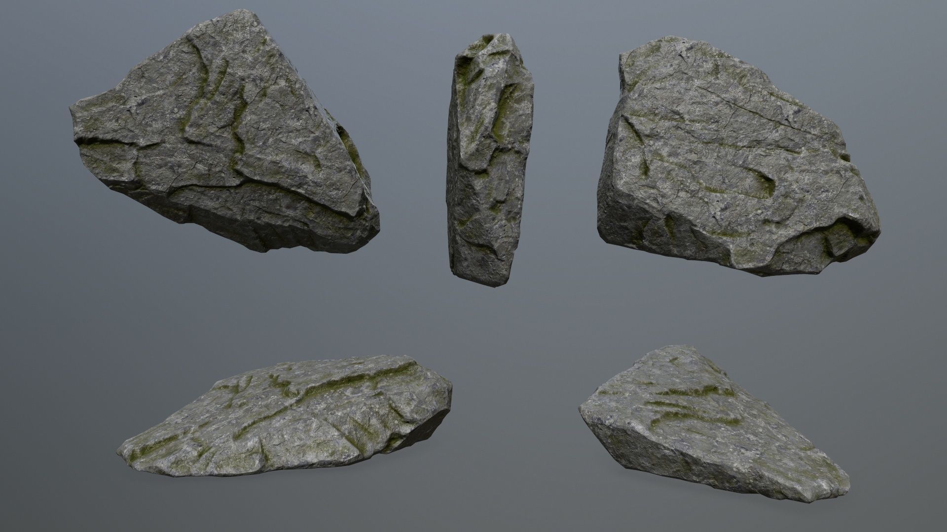 rocks rock Low-poly 3D model_13