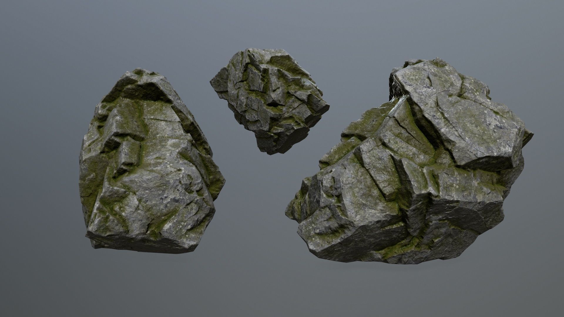 rocks rock Low-poly 3D model_10