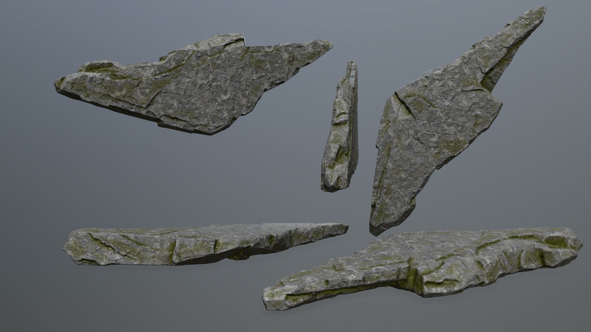 rocks rock Low-poly 3D model_11