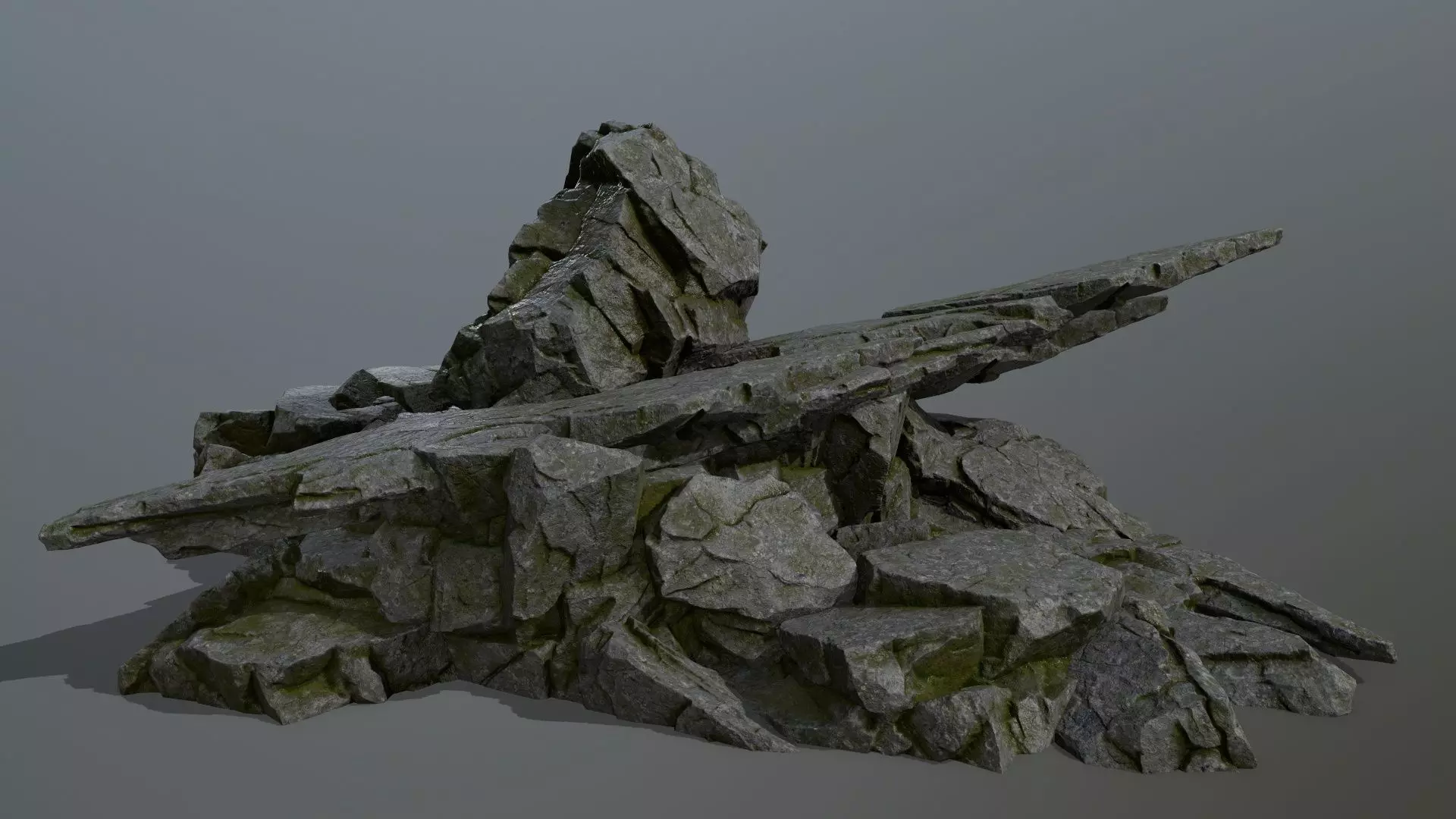 rocks rock Low-poly 3D model_0
