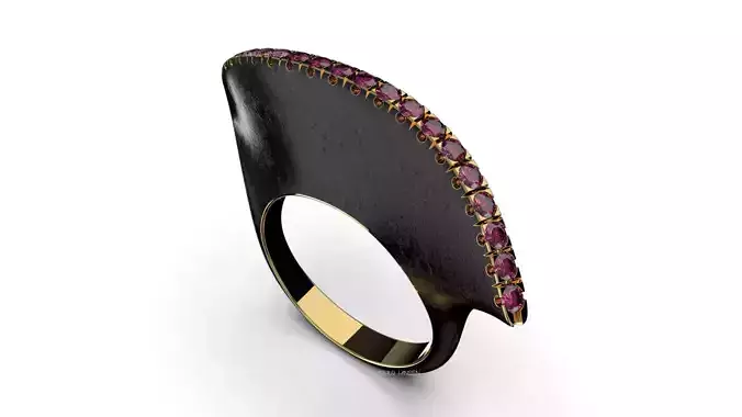 3D model Twist Plate Ring-CL