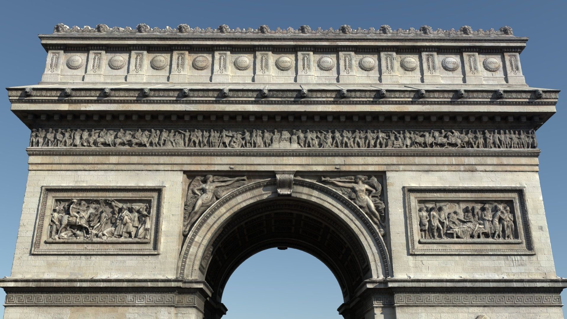 Arc De Triomphe Paris 3D model_6