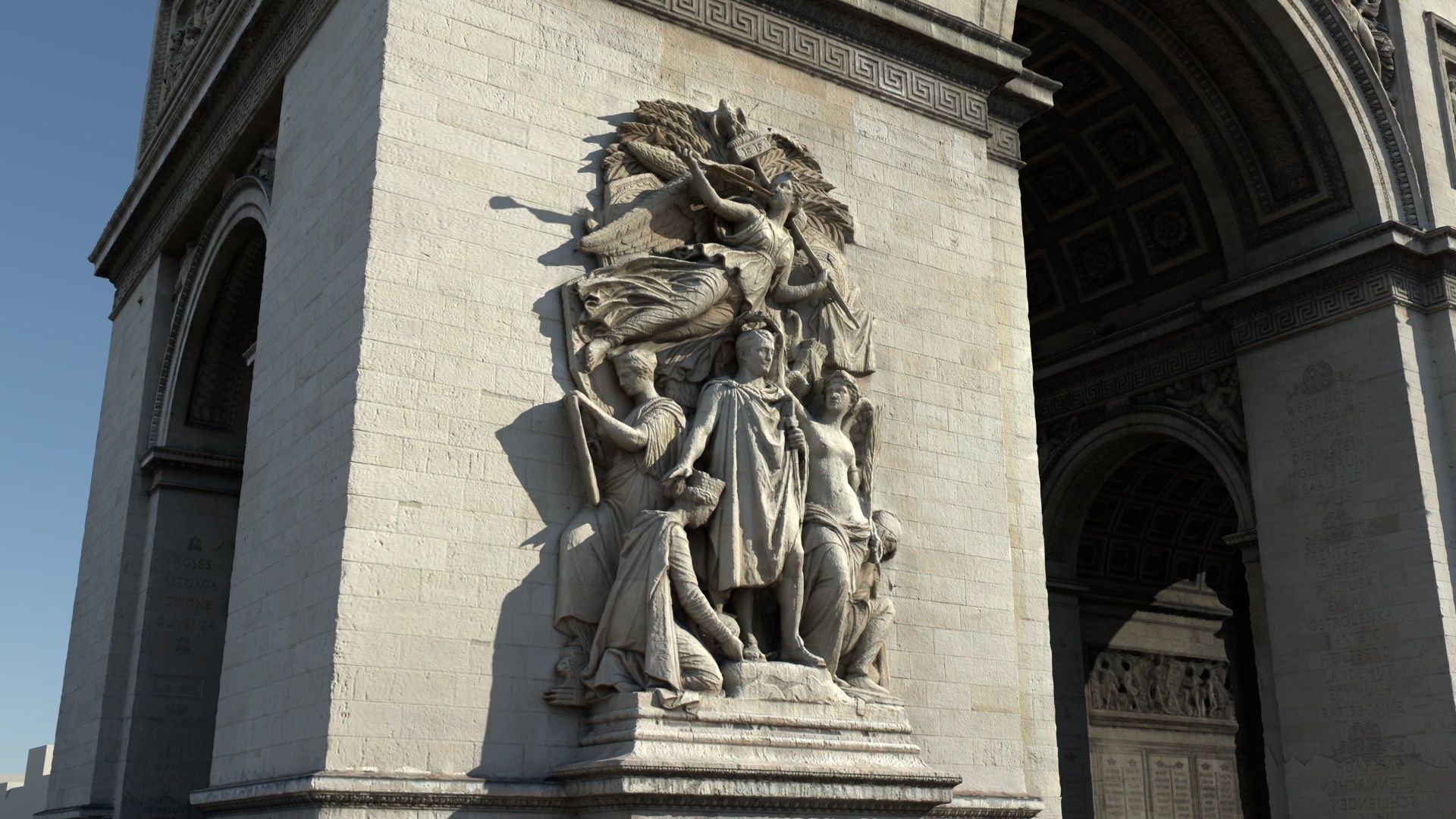 Arc De Triomphe Paris 3D model_4