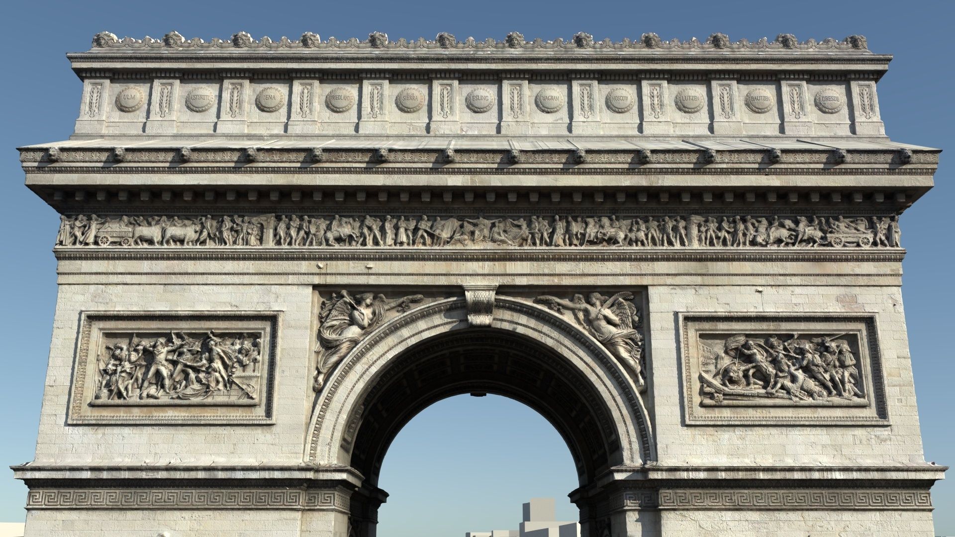 Arc De Triomphe Paris 3D model_7