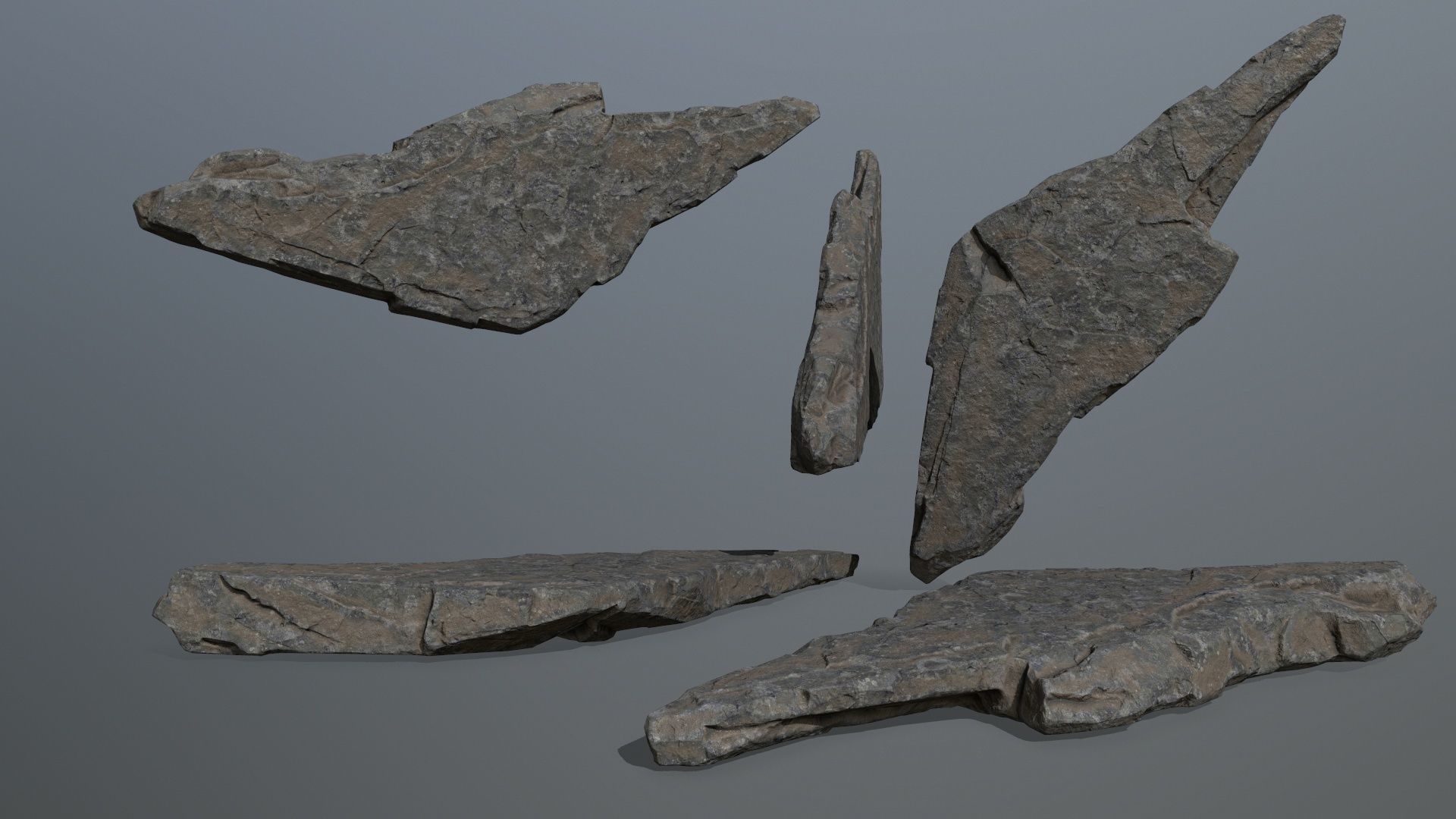 rocks rock Low-poly 3D model_5