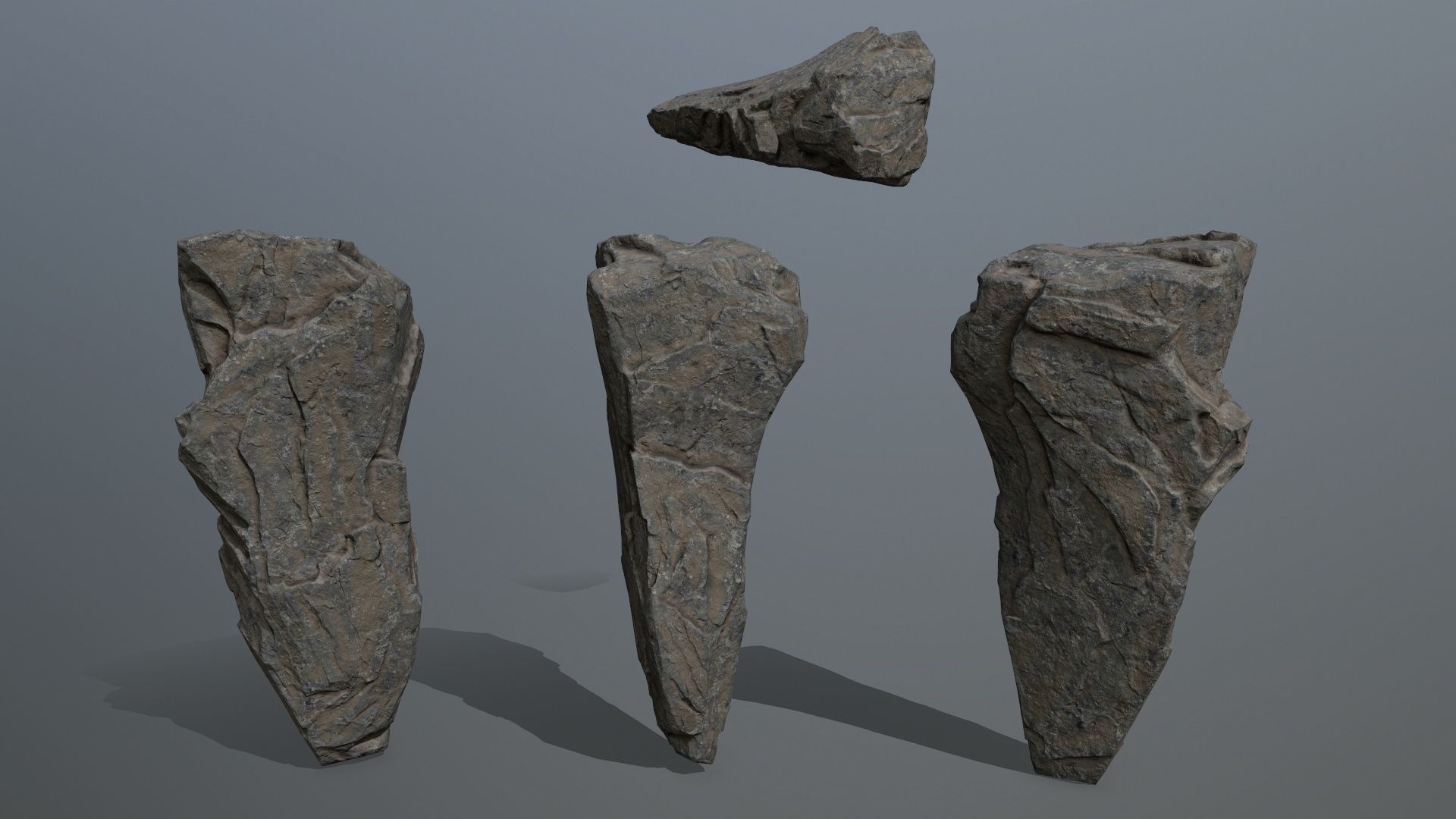 rocks rock Low-poly 3D model_8