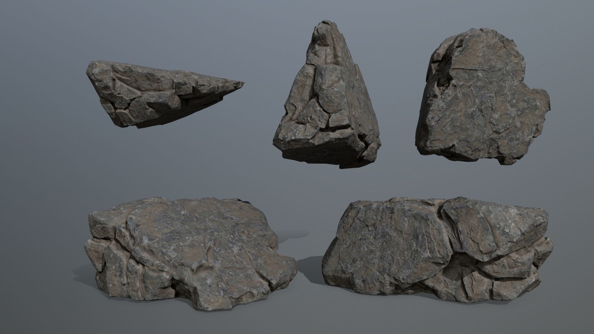 rocks rock Low-poly 3D model_4