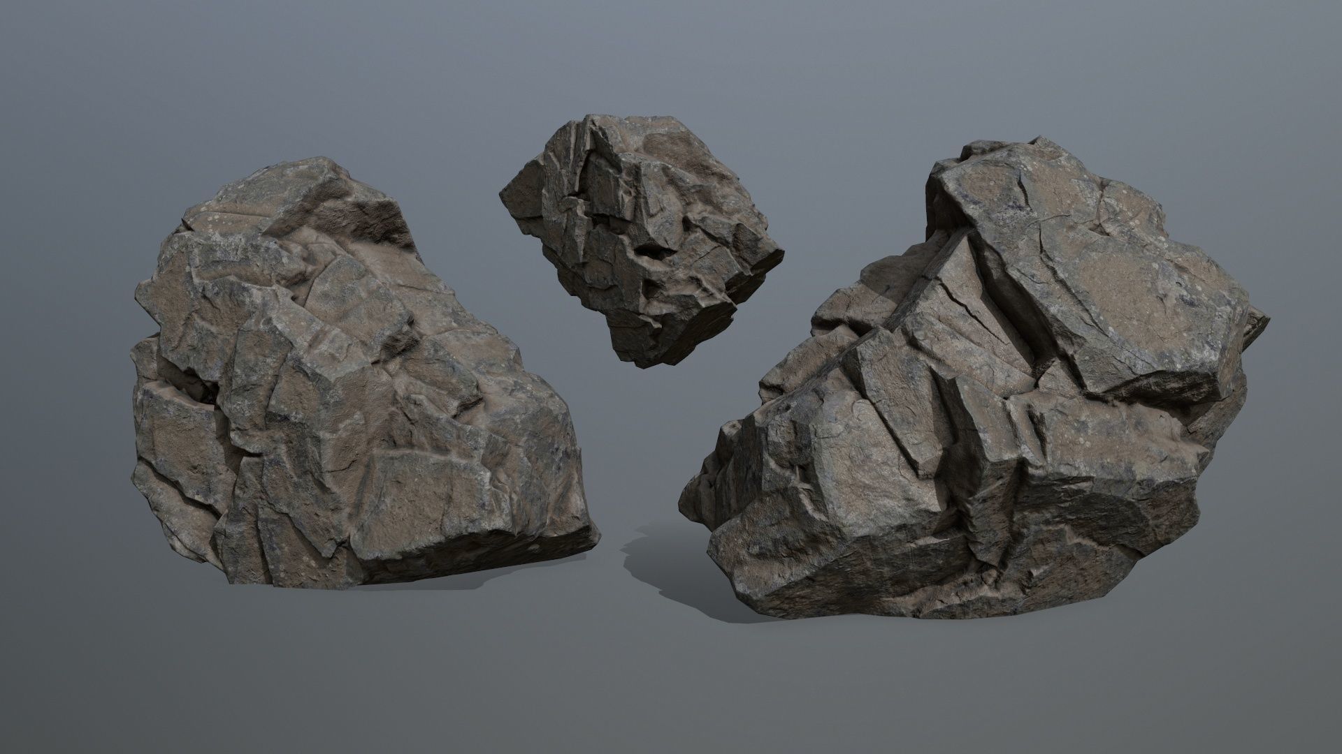rocks rock Low-poly 3D model_3