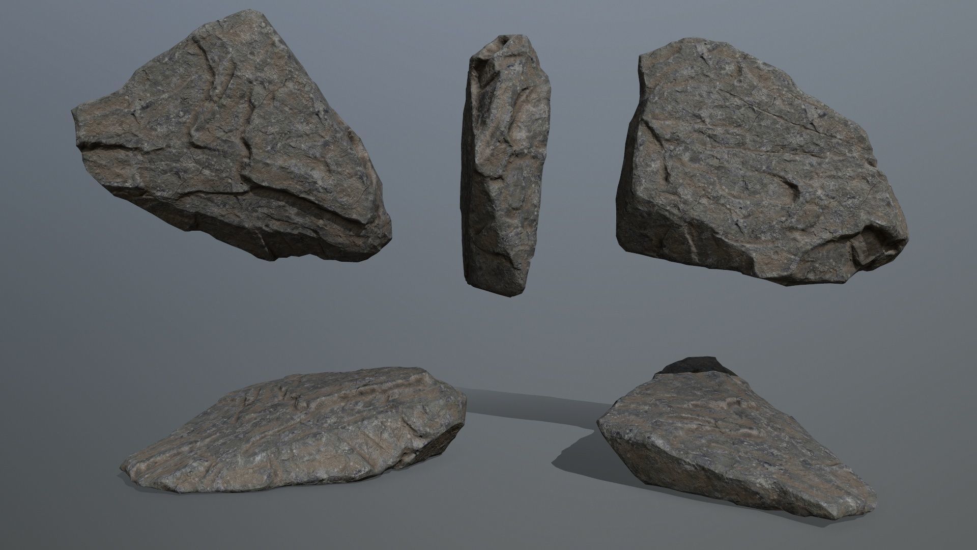 rocks rock Low-poly 3D model_6