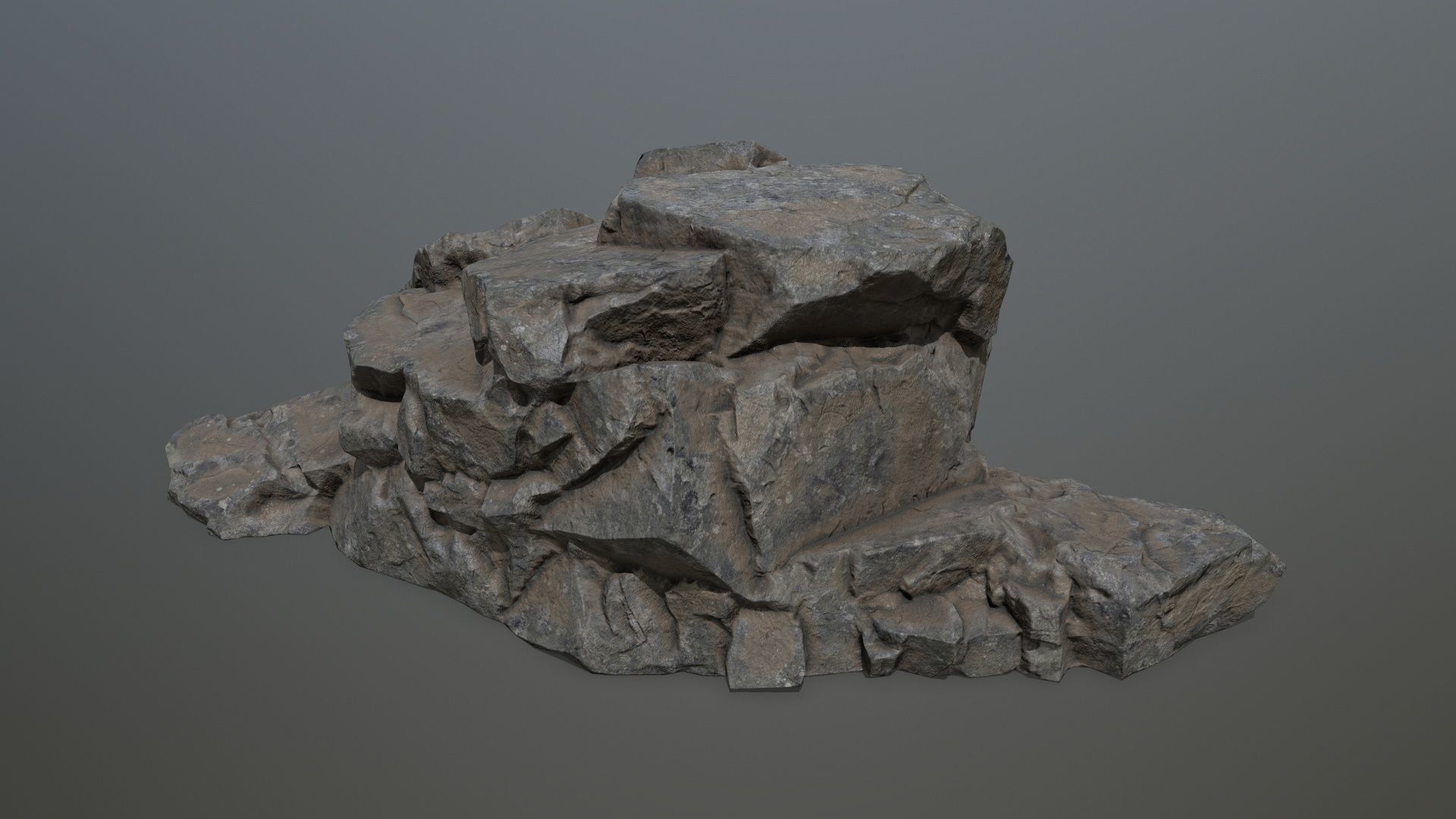 rocks rock Low-poly 3D model_10